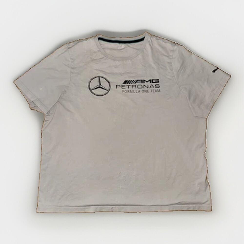 Puma Mercedes AMG T-Shirt Grey 2XL 26x27 Distressed